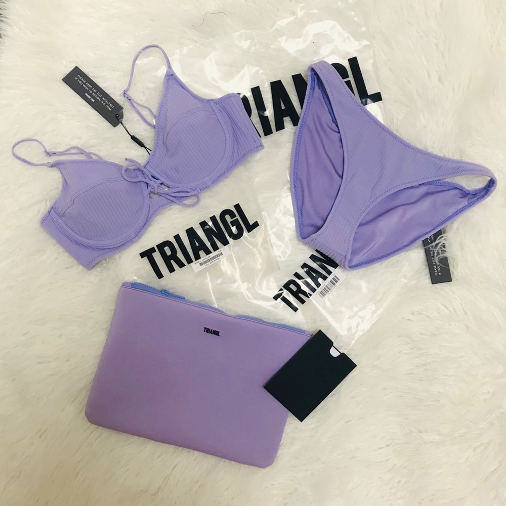 NWT Large Triangl Myrica Lavender Bikini Swim